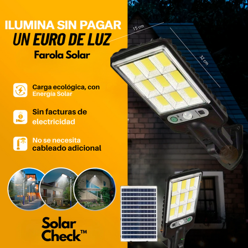Lámpara Solar 10000 Lumens | Modelo 2025 Solar Check™️