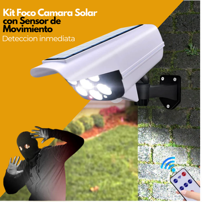 Simulador de Cámara Led Solar Check™ Con Panel Solar