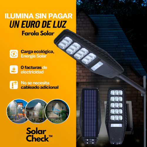 Lámpara Solar 850w | Modelo 2025 Solar Check™