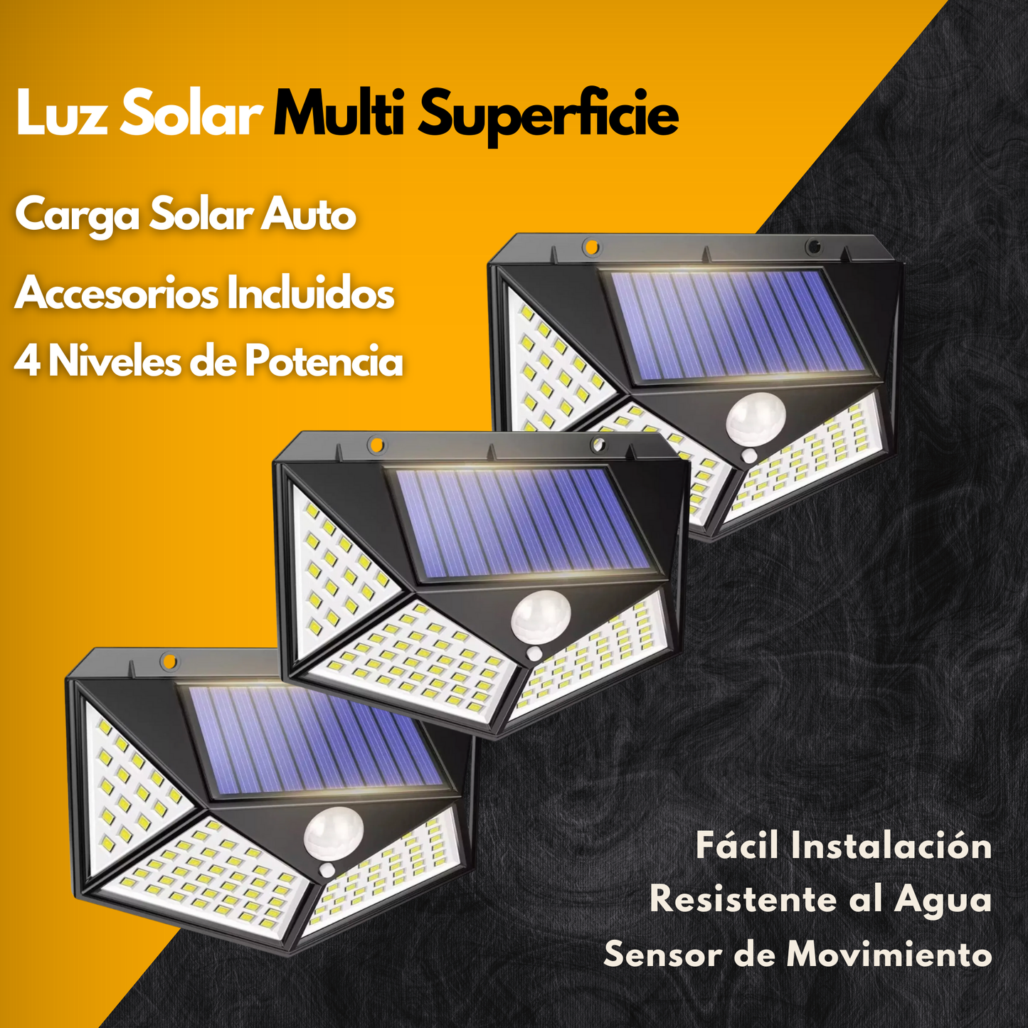 Luz Led con Panel solar de Interior y Exterior 100w