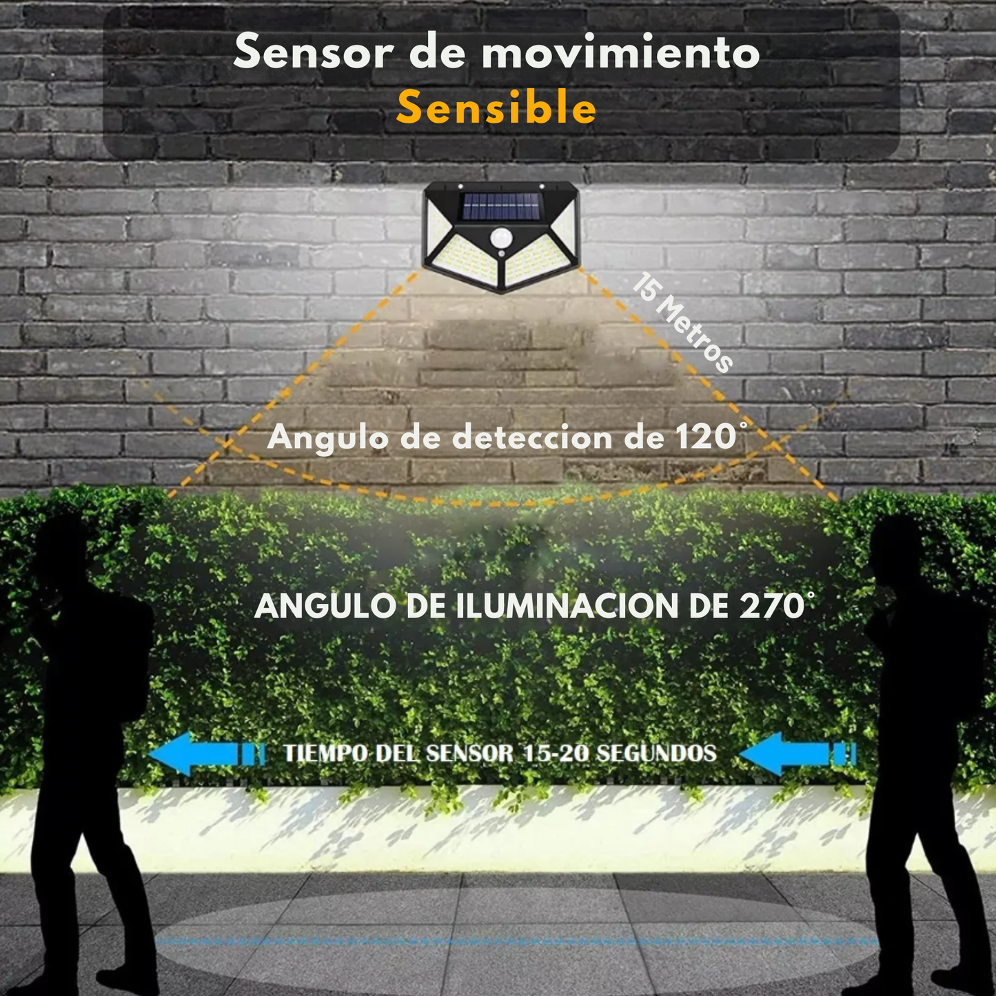 Luz Led con Panel solar de Interior y Exterior 100w