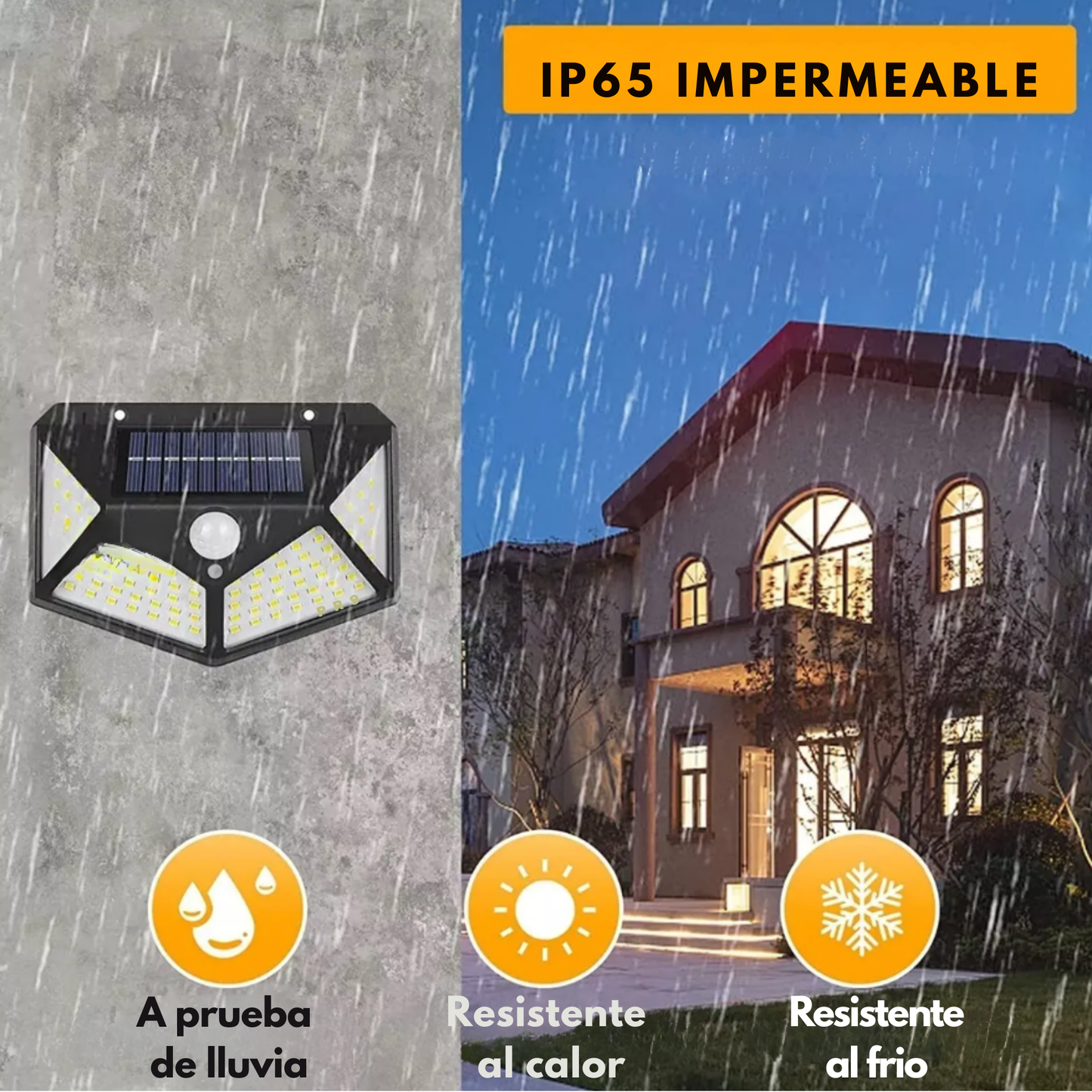 Luz Led con Panel solar de Interior y Exterior 100w