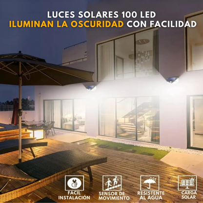 Luz Led con Panel solar de Interior y Exterior 100w