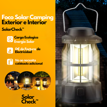 Luz Led Solarcheck™Camping con 4 Intensidades | 1.000 Lúmenes