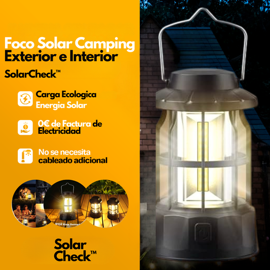 Luz Led Solarcheck™Camping con 4 Intensidades | 1.000 Lúmenes