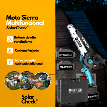 Mini motosierra inalámbrica SolarCheck™ Portátil para trabajos de jardinería y bricolaje