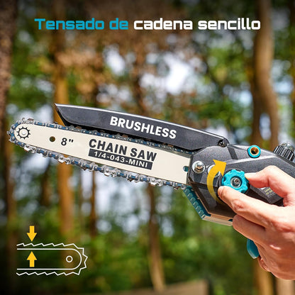 Mini motosierra inalámbrica SolarCheck™ Portátil para trabajos de jardinería y bricolaje