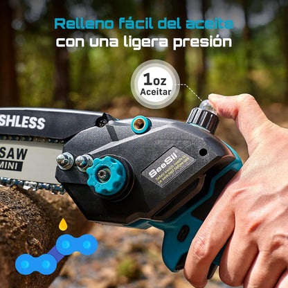 Mini motosierra inalámbrica SolarCheck™ Portátil para trabajos de jardinería y bricolaje